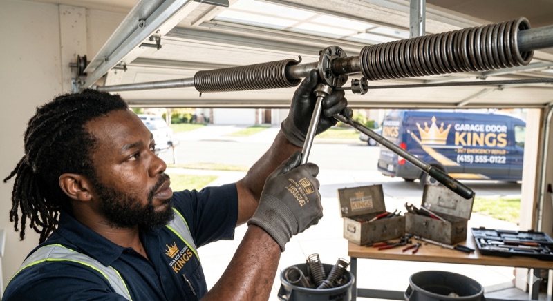 Garage door spring replacement