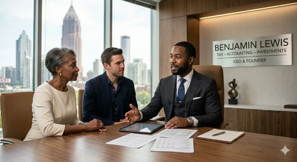 Benjamin Lewis advising clients